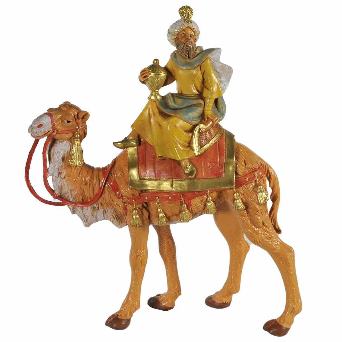 Statua cm.19 Re Magio con Cammello cm.19,5x6,5xH24,2 | Fontanini