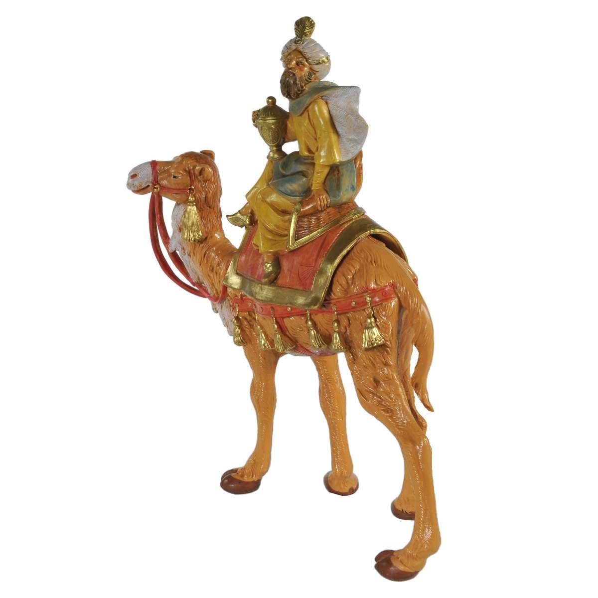 Statua cm.19 Re Magio con Cammello cm.19,5x6,5xH24,2 | Fontanini