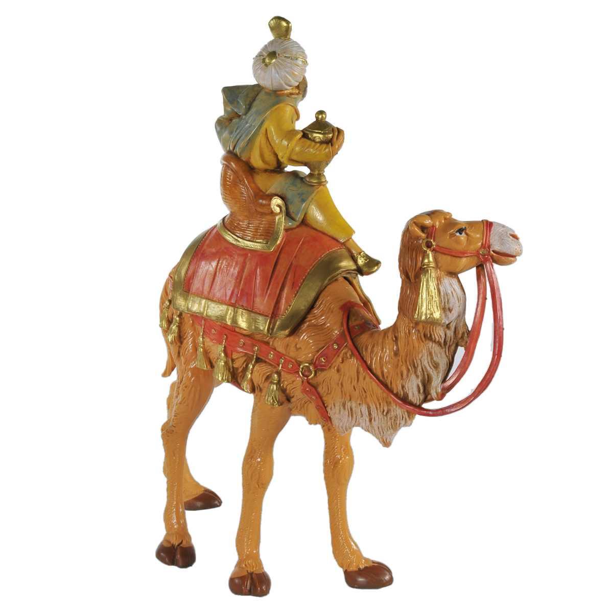 Statua cm.19 Re Magio con Cammello cm.19,5x6,5xH24,2 | Fontanini