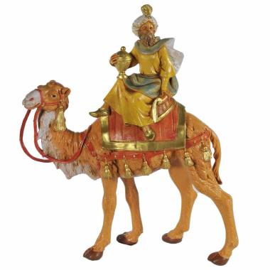 Statua cm.19 Re Magio con Cammello cm.19,5x6,5xH24,2 | Fontanini