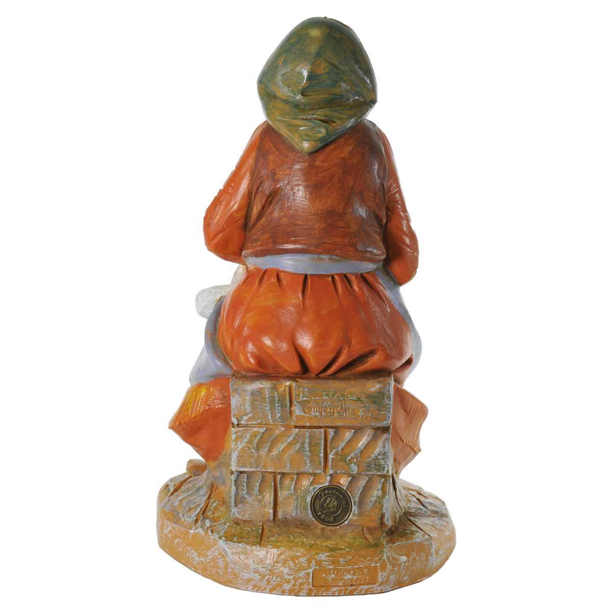 Statua cm.30 Pastorella Seduta con Pecora | Fontanini