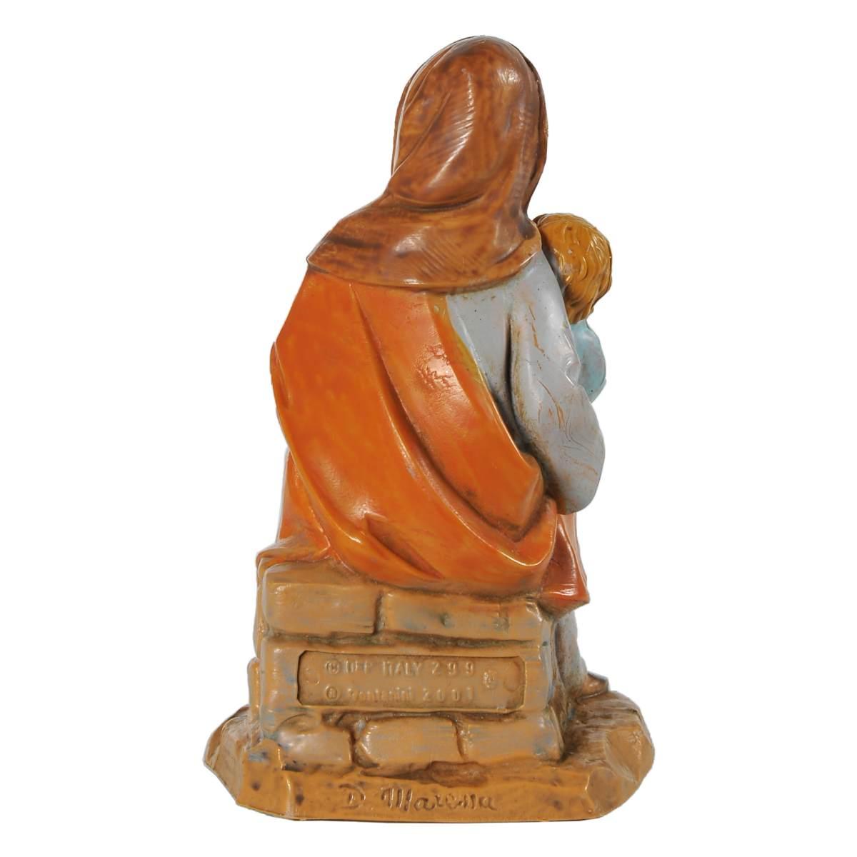 Statua cm.12 Ednah Donna Seduta con Bambino in Braccio | Fontanini