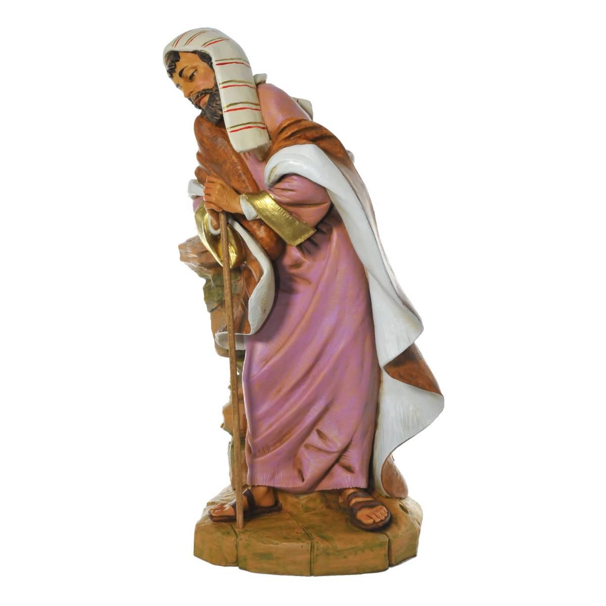 Statua presepe 45 cm san giuseppe con bastone