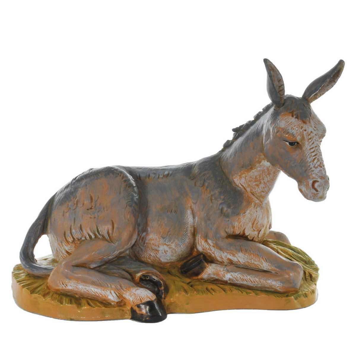 Statua cm.45 Asino Sdraiato | Fontanini