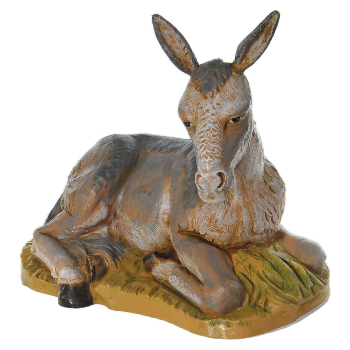 Statua cm.45 Asino Sdraiato | Fontanini