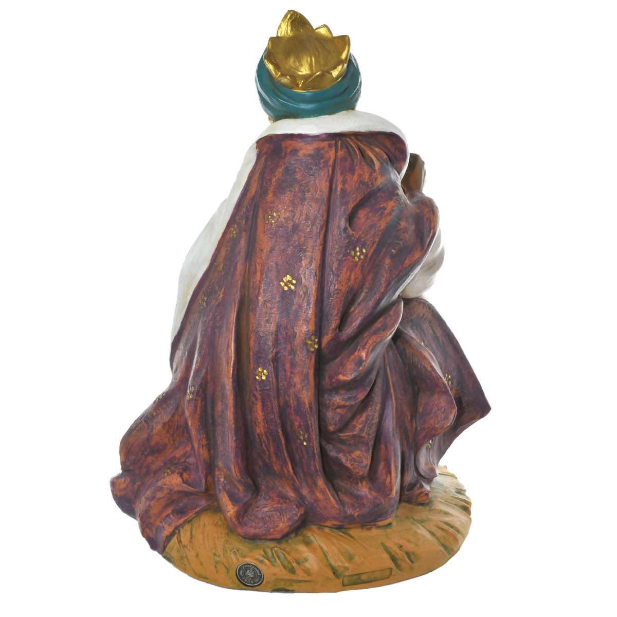 Statua cm.45 Re Magio Gasprre in Ginocchio cm.22x26xH39 | Fontanini