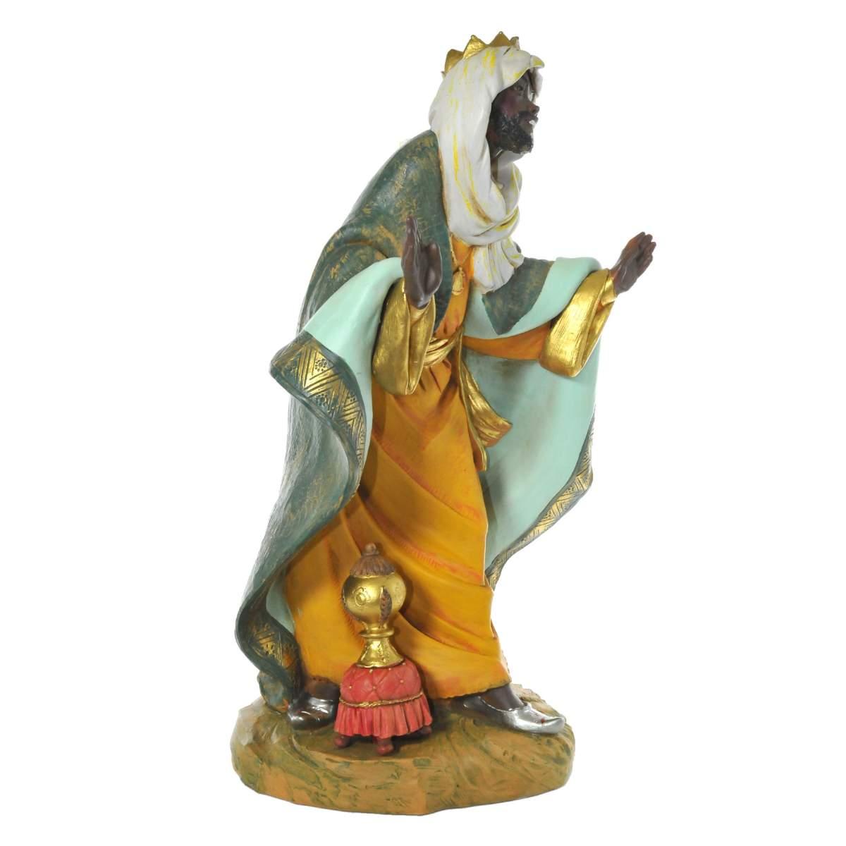 Statua cm.45 Re Magio Baldassarre Inchinato cm.29x23xH47 | Fontanini