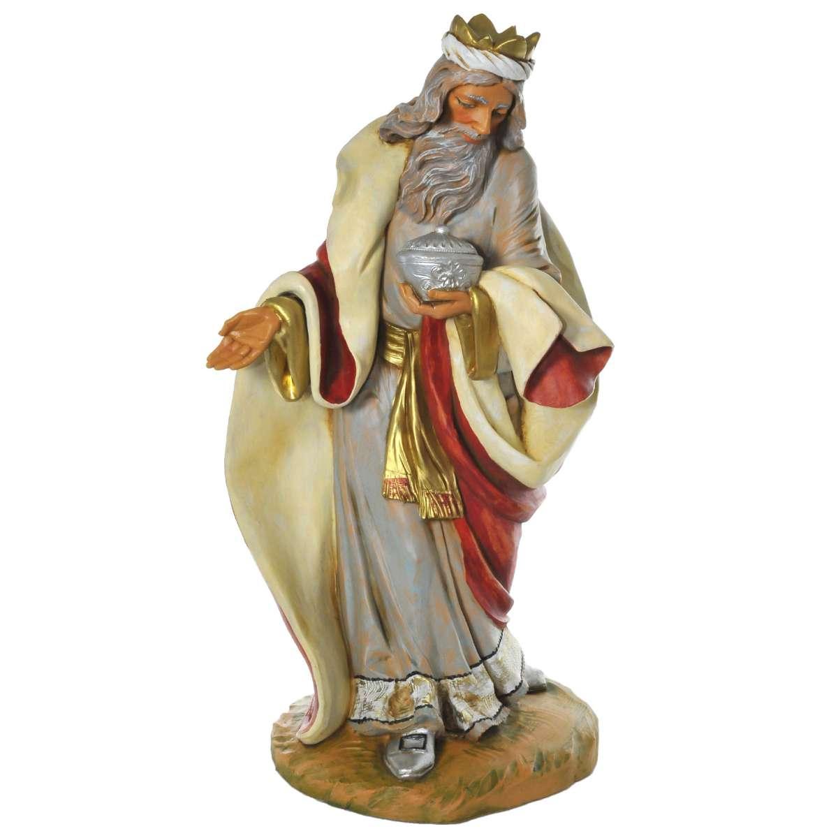 Statua cm.45 Re Magio Melchiorre cm.22x19,5xH4 | Fontanini