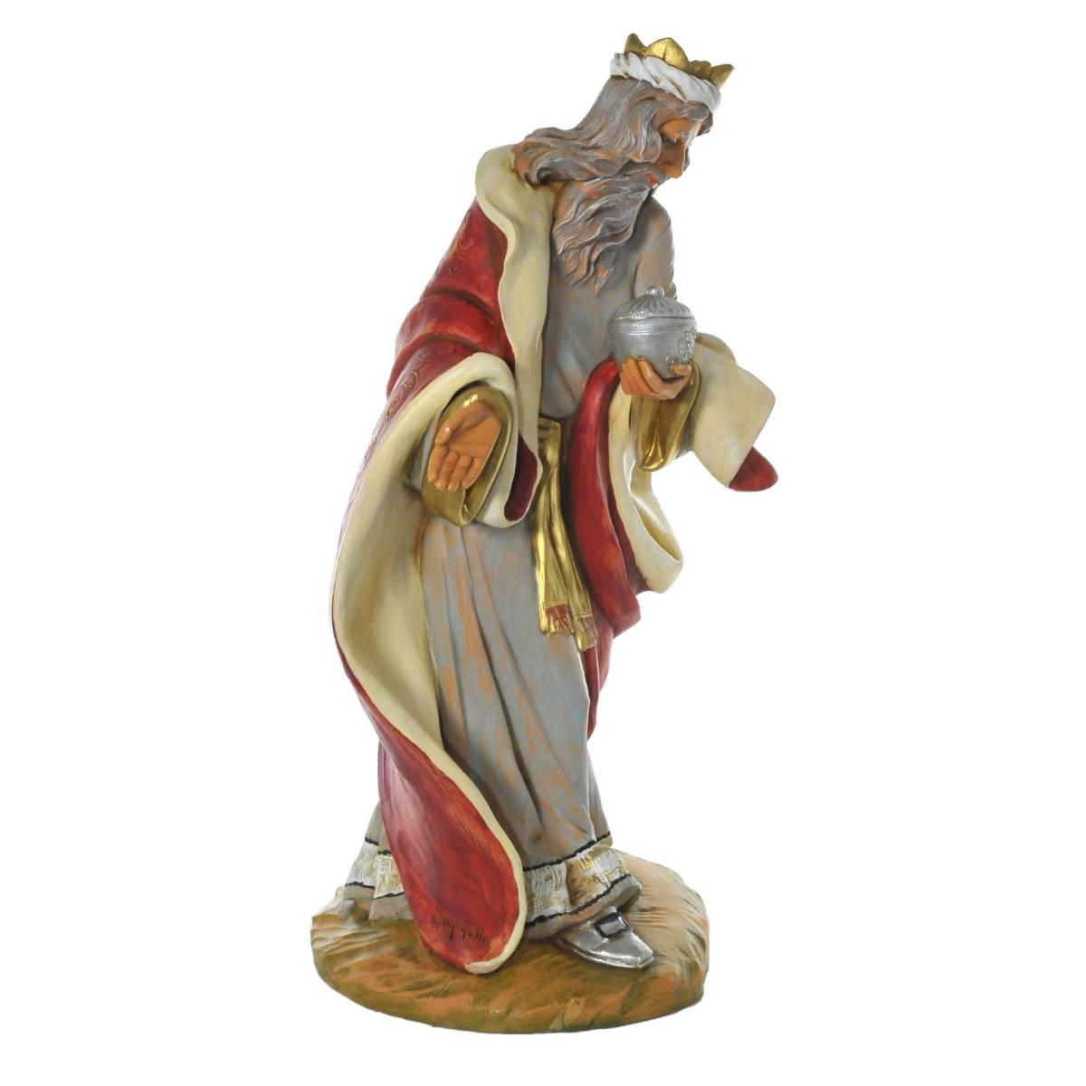 Statua cm.45 Re Magio Melchiorre cm.22x19,5xH4 | Fontanini