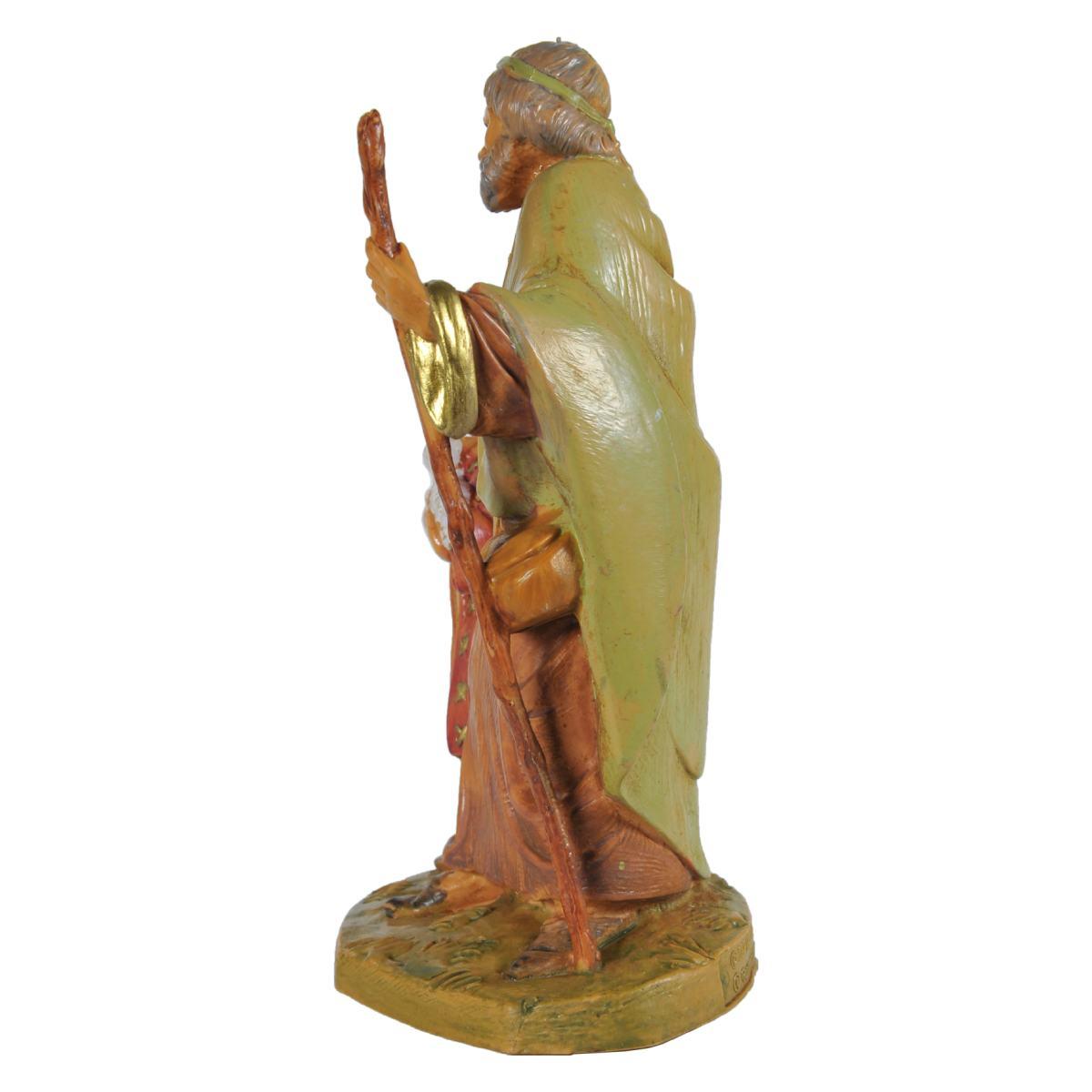 Statua cm.12 Papa e Misham Pastore con Bambino e Agnello | Fontanini