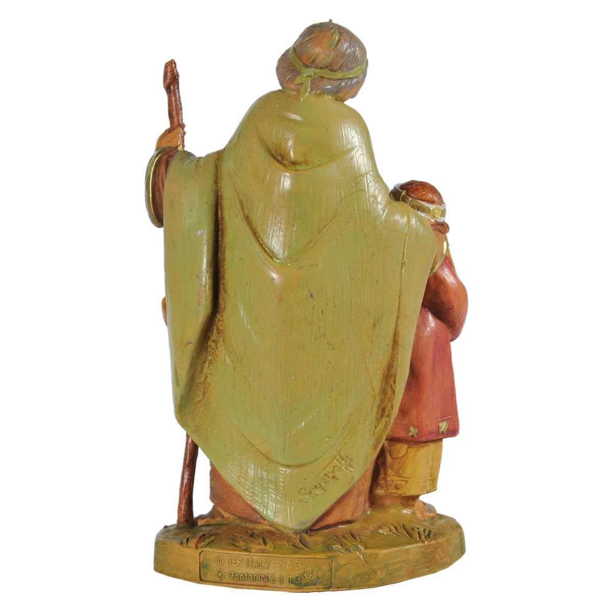 Statua cm.12 Papa e Misham Pastore con Bambino e Agnello | Fontanini