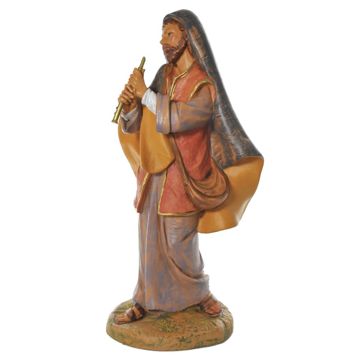 Statua cm.45 Pastore con Piffero e Casacca | Fontanini