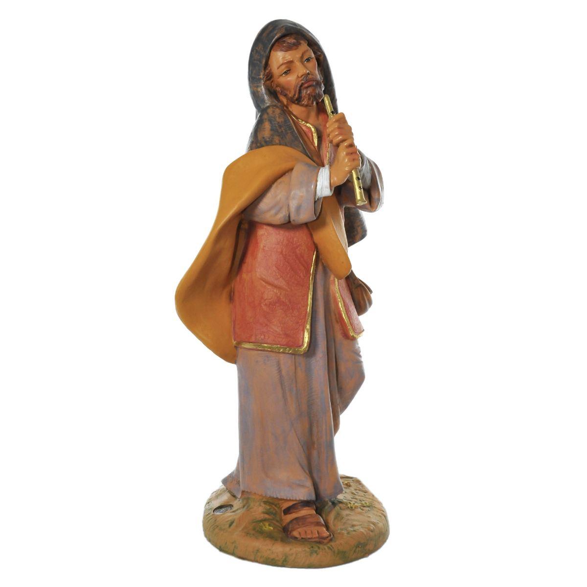 Statua cm.45 Pastore con Piffero e Casacca | Fontanini