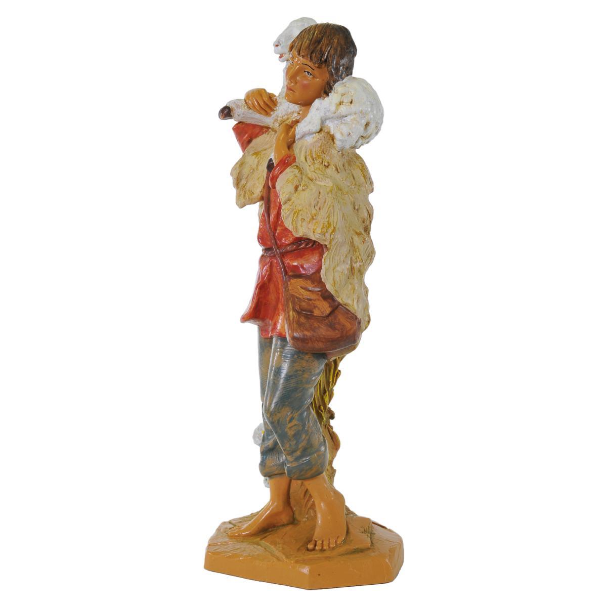 Statua cm.30 Pastore con Pecora in Spalla | Fontanini