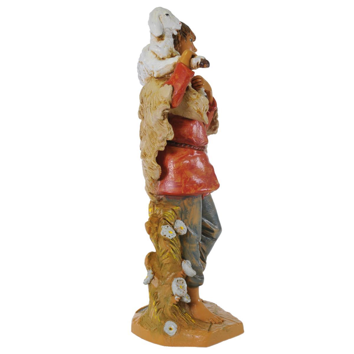 Statua cm.30 Pastore con Pecora in Spalla | Fontanini