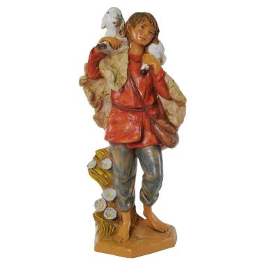 Statua cm.30 Pastore con Pecora in Spalla | Fontanini