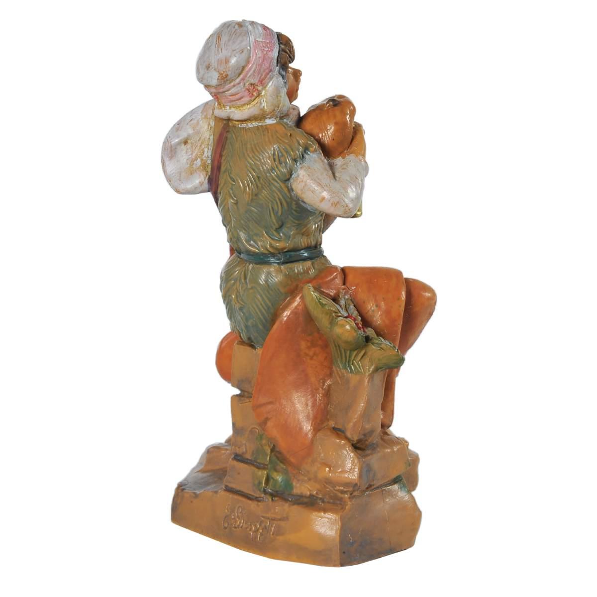 Statua cm.12 Pastore Josiah seduto con zampogna | Fontanini