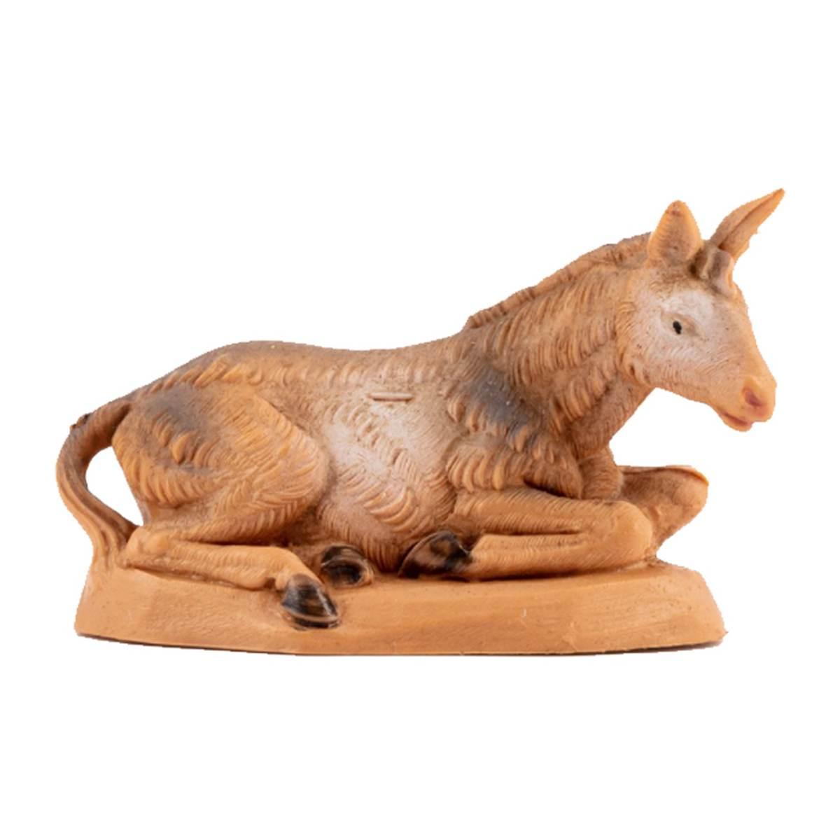 Statua cm.6,5 Asino Sdraiato | Fontanini