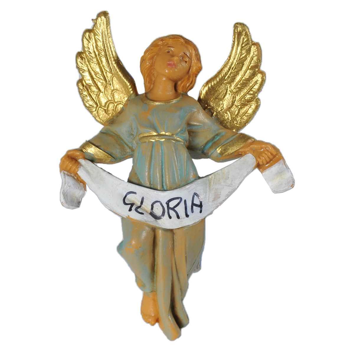 Statua Angelo con Abito Verde da Appendere cm.4,5x0,9xH6,5 |Fontanini