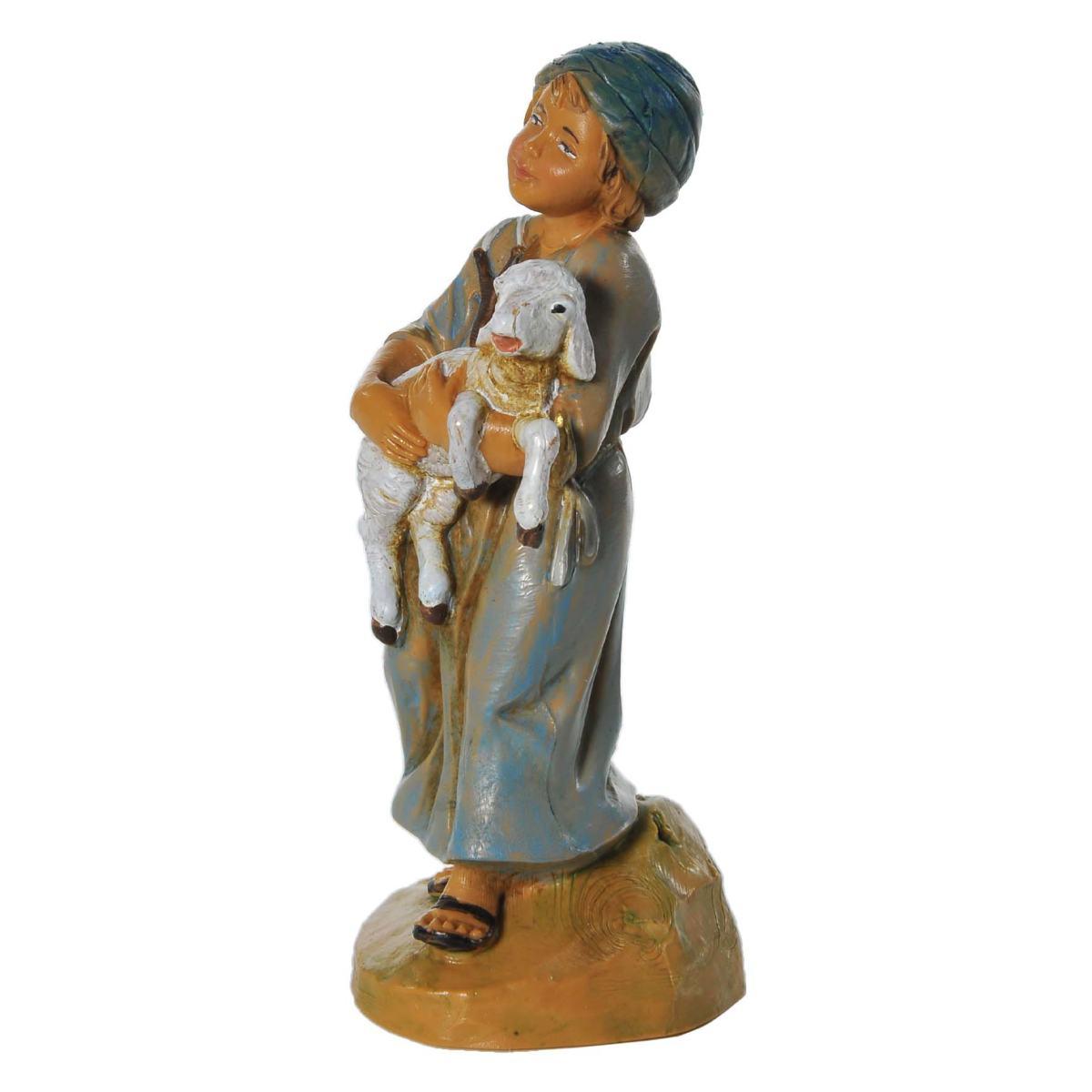 Statua cm.12 Pastore Ragazzo con Agnello | Fontanini