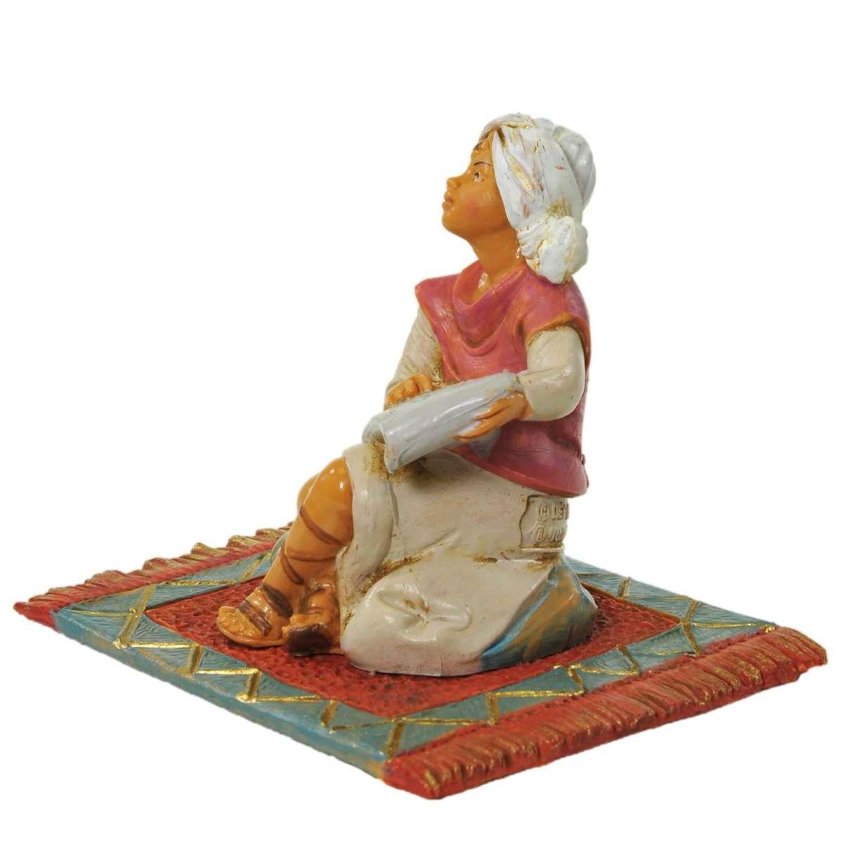 Statua cm.12 Pastorello Seduto sul Tappeto | Fontanini