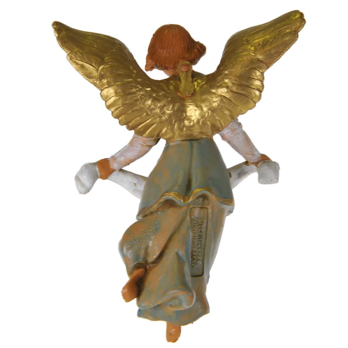 Statua cm.12 Angelo con Abito Verde da Appendere cm.9x4xH13 | Fontanini