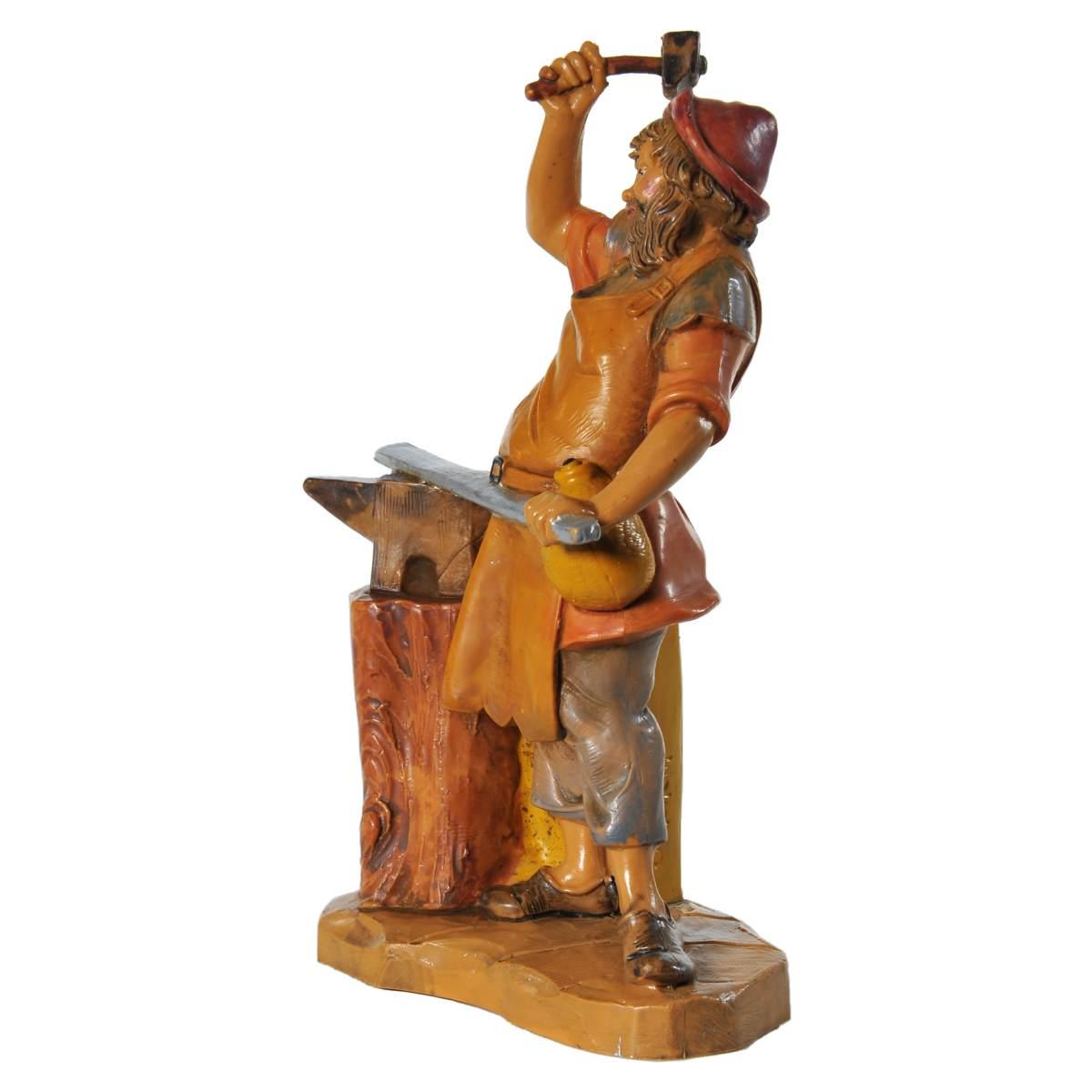 Statua cm.12 Fabbro con Banco e Attrezzi | Fontanini