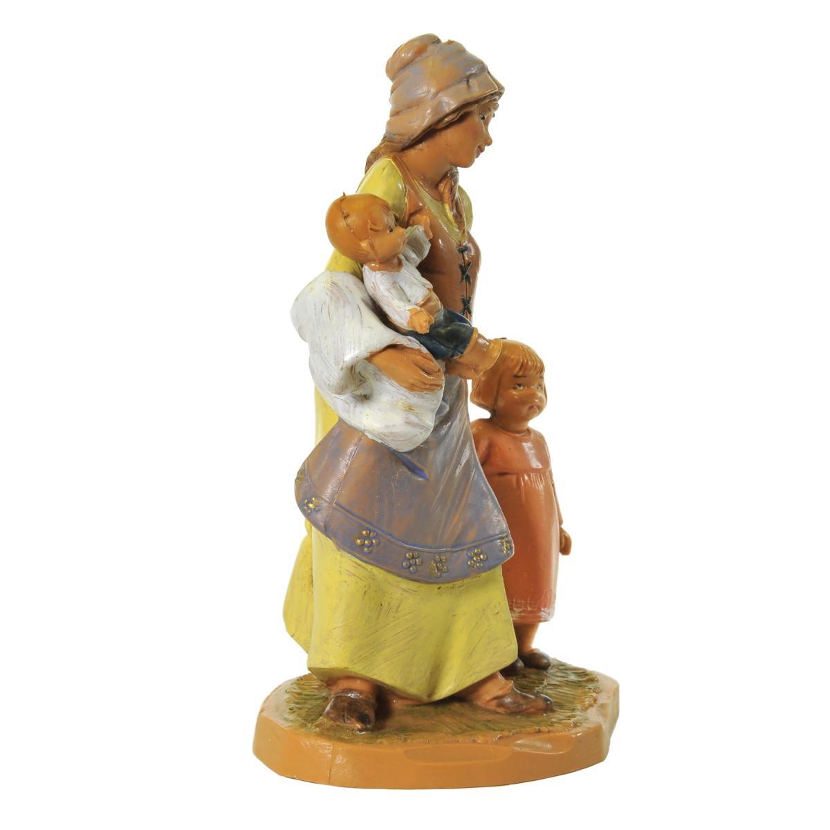 Statua cm.12 Pastorella con Bambini | Fontanini