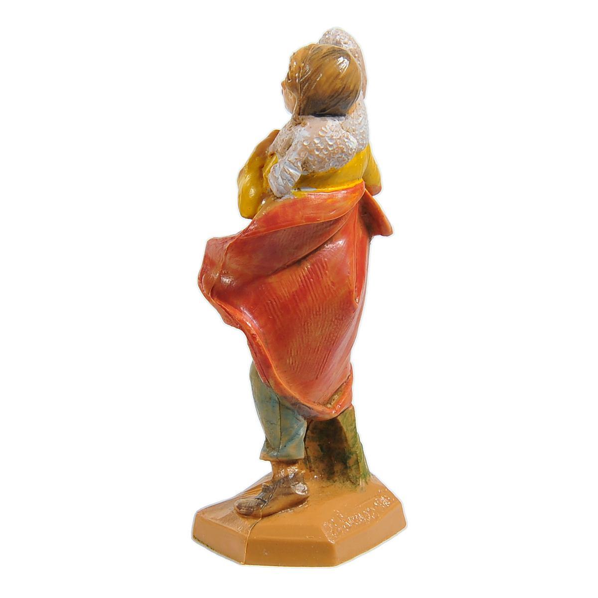 Statua cm.6,5 Pastore con Pecora sulle Spalle | Fontanini