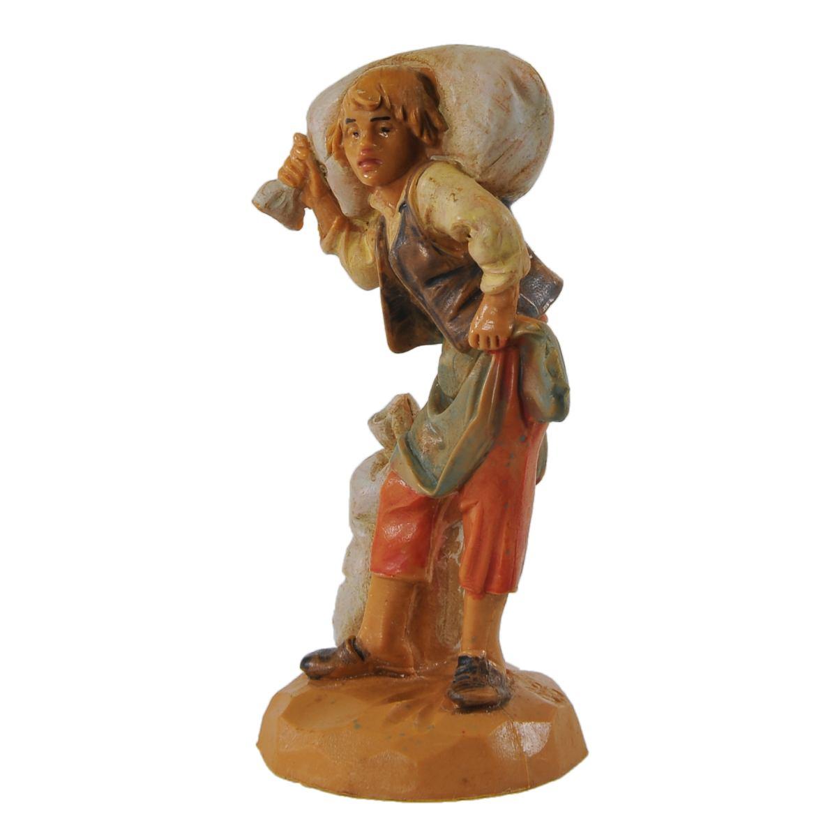 Statua cm.6,5 Pastore con Sacco in Spalla | Fontanini