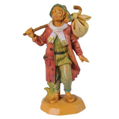 Statua cm.6,5 Pastore con Fardello | Fontanini