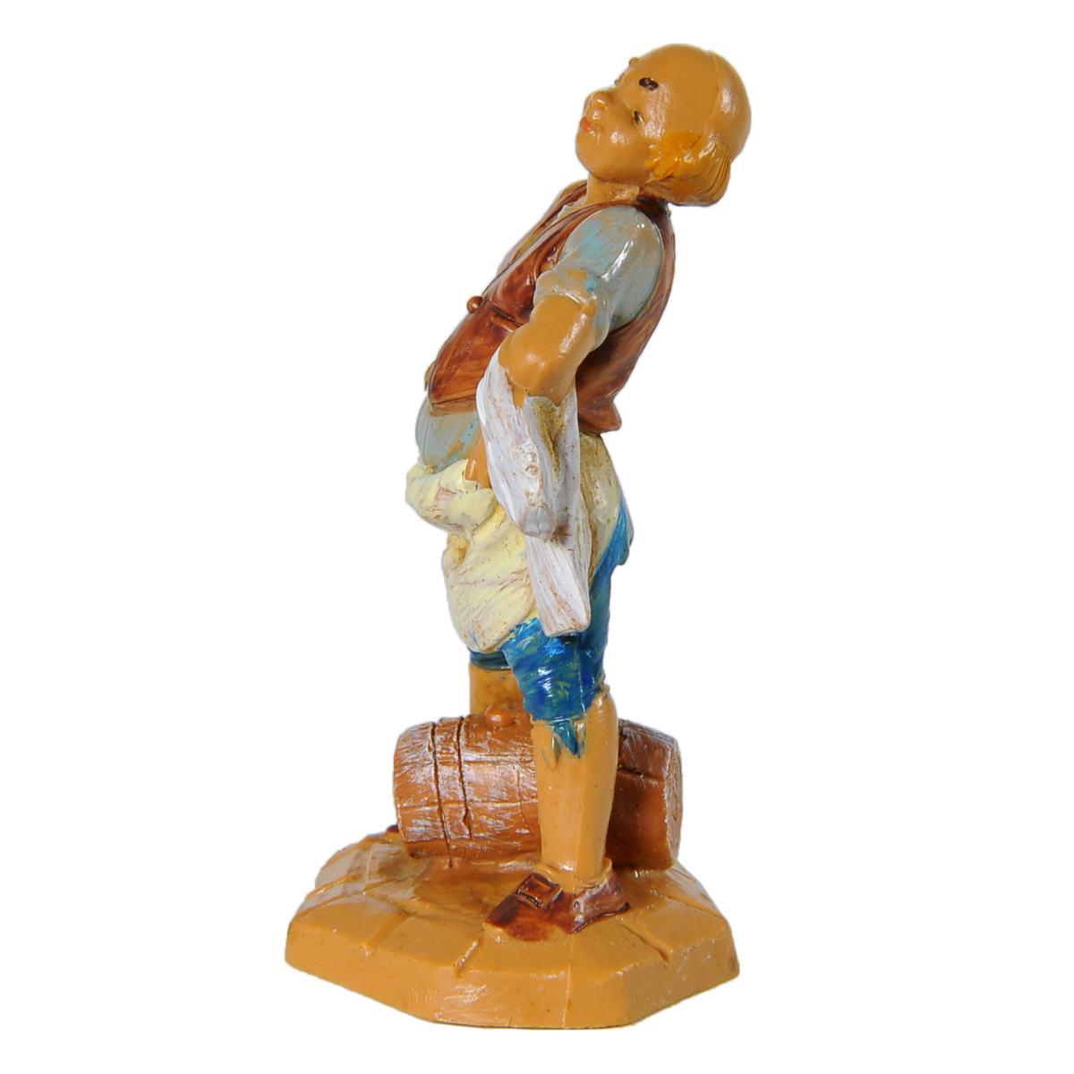 Statua cm.6,5 Oste con Botte | Fontanini