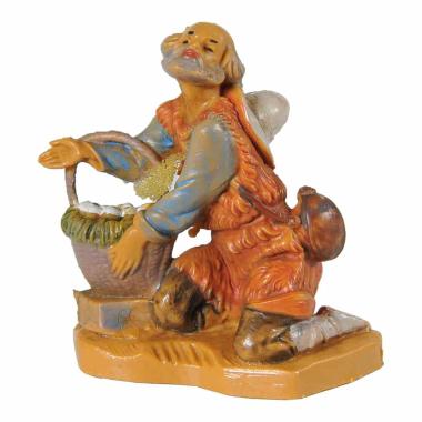 Statua cm.6,5 Pastore con Uova | Fontanini