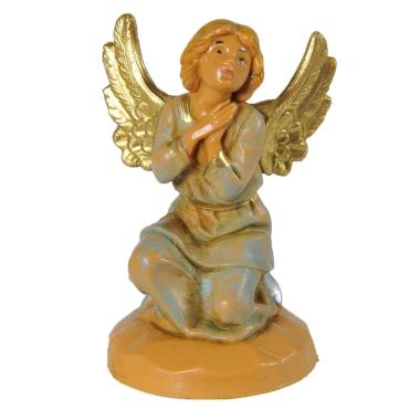 Statua presepe 6.5 cm angelo in ginocchio