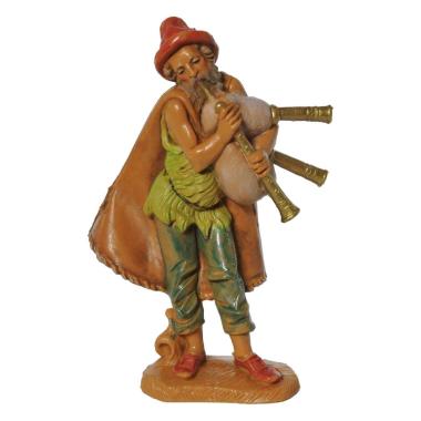 Statua cm.10 Pastore con Zampogna e Cappello | Fontanini