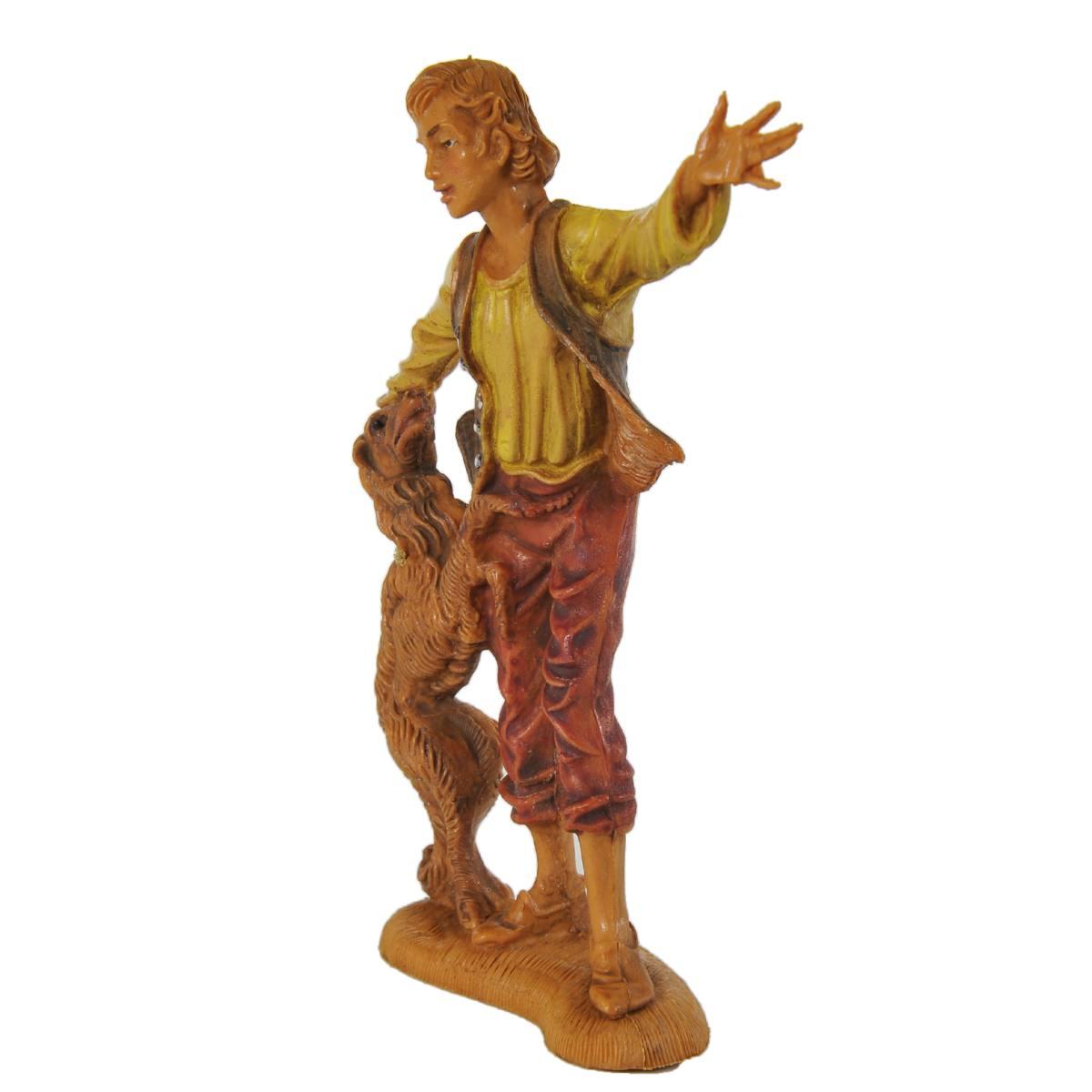 Statua cm.10 Pastore con Cane | Fontanini