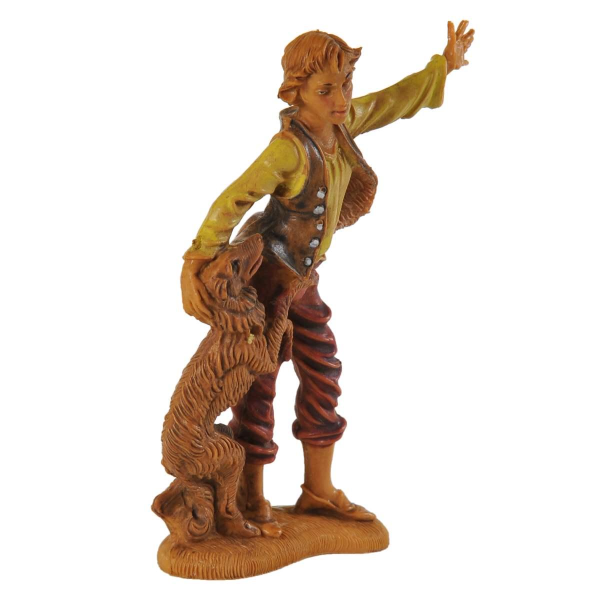 Statua cm.10 Pastore con Cane | Fontanini