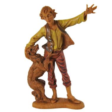 Statua cm.10 Pastore con Cane | Fontanini
