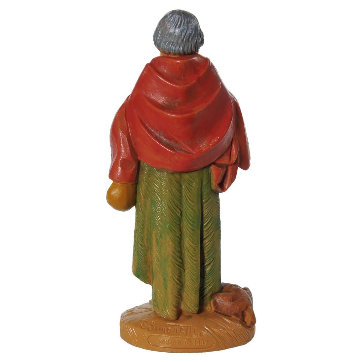 Statua cm.12 Pastore con Bastone e Cane | Fontanini