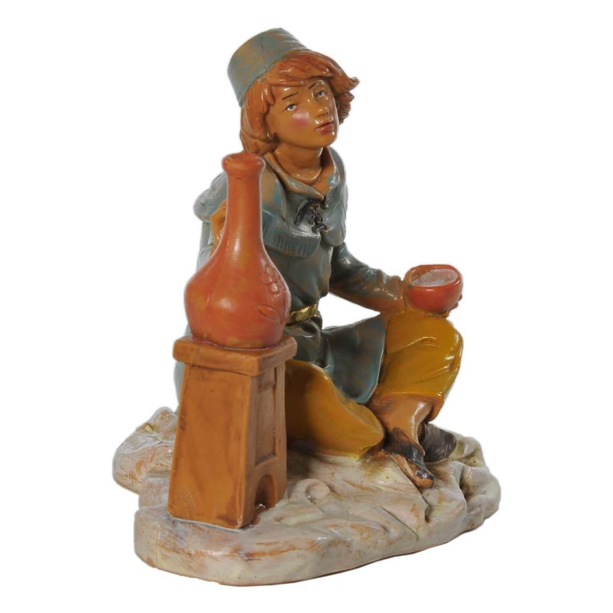 Statua cm.12 Pastore Seduto che Dipinge | Fontanini