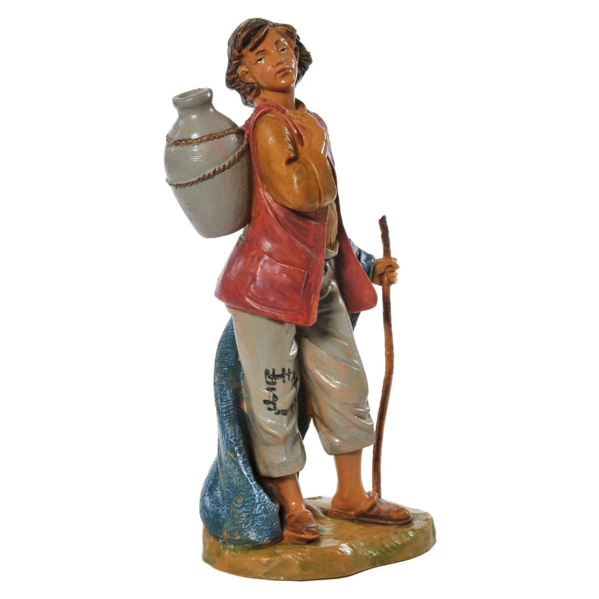 Statua cm.19 Pastore con Bastone e Anfora | Fontanini
