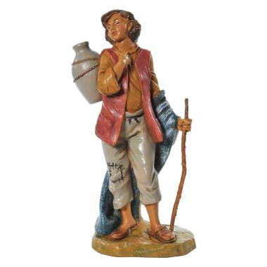 Statua cm.19 Pastore con Bastone e Anfora | Fontanini