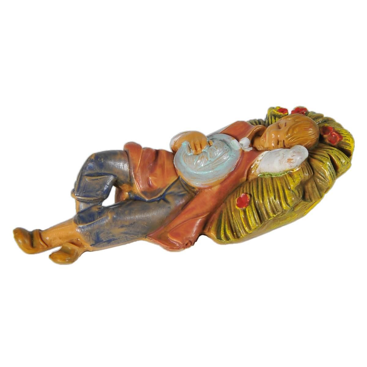 Statua presepe 6.5 cm pastore dormiente