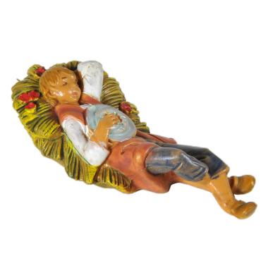 Statua presepe 6.5 cm pastore dormiente