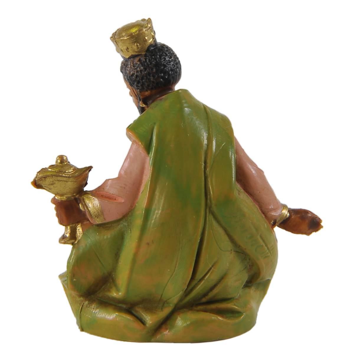 Statua cm.6,5 Re Magio Baldassarre in Ginocchio cm.4,8x2,7xH5,2 | Fontanini