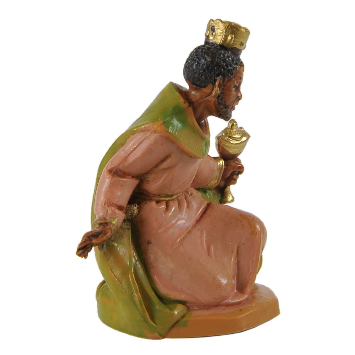 Statua cm.6,5 Re Magio Baldassarre in Ginocchio cm.4,8x2,7xH5,2 | Fontanini