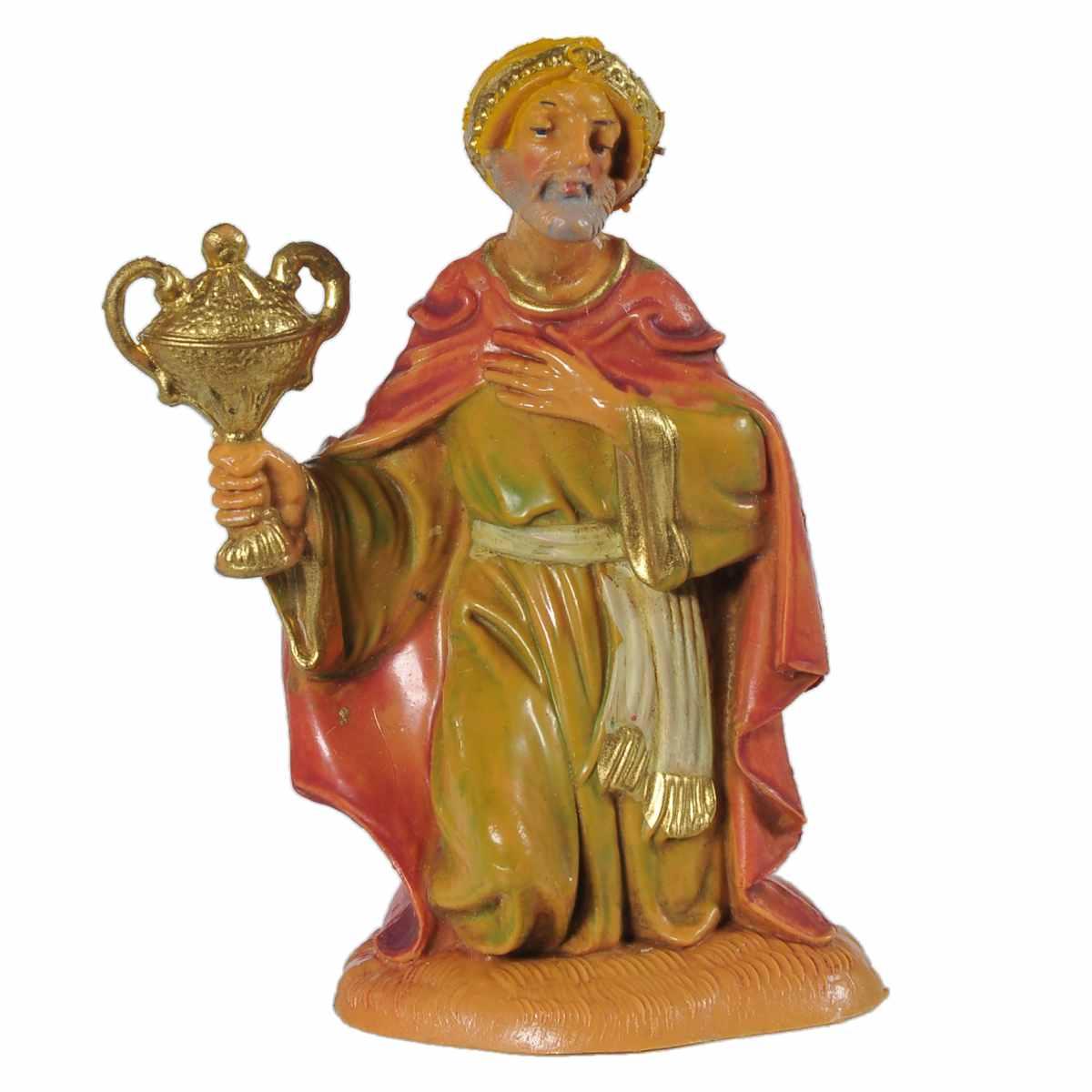 Statua cm.10 Re Magio Gaspare in Ginocchio cm.5x3xH10,5 | Fontanini