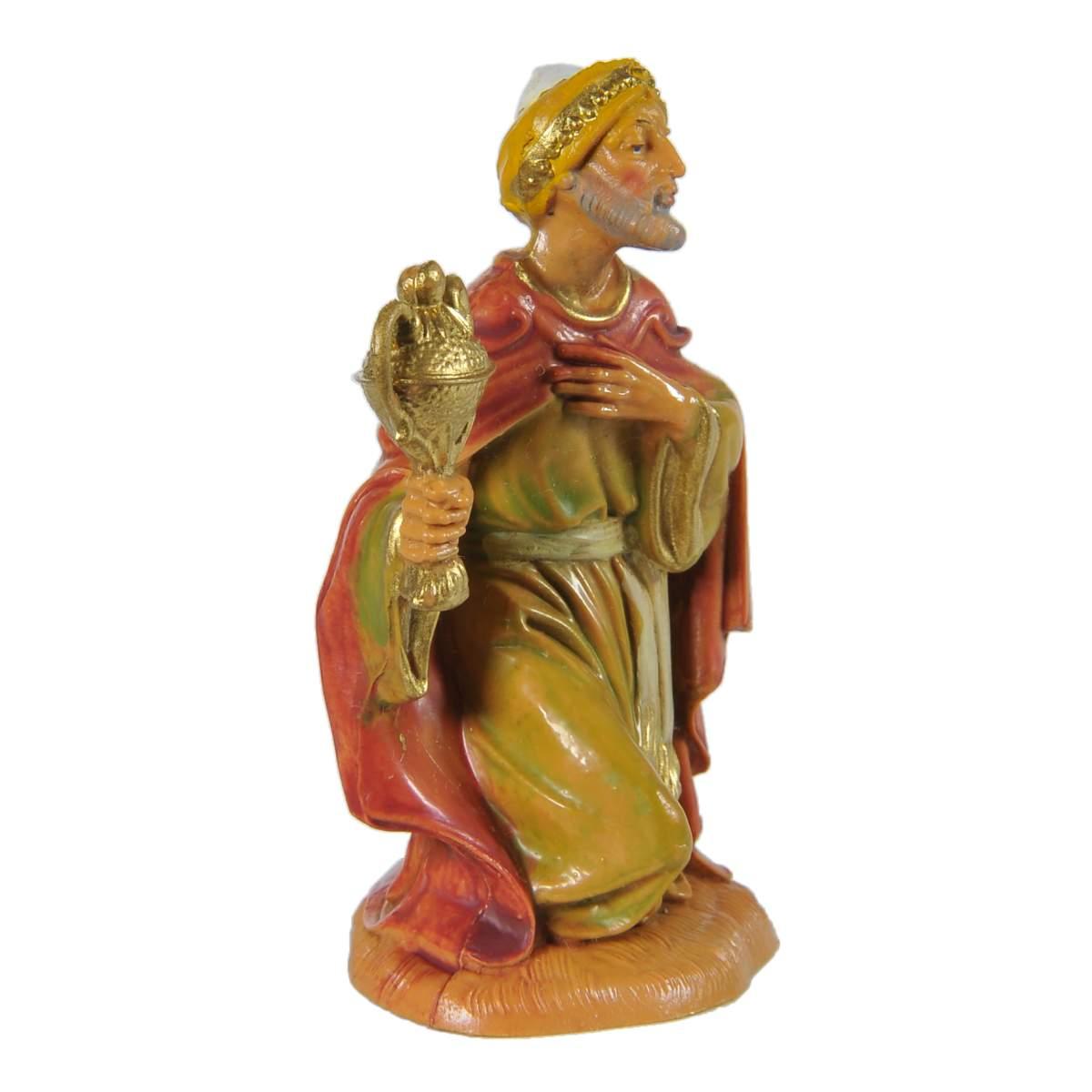 Statua cm.10 Re Magio Gaspare in Ginocchio cm.5x3xH10,5 | Fontanini