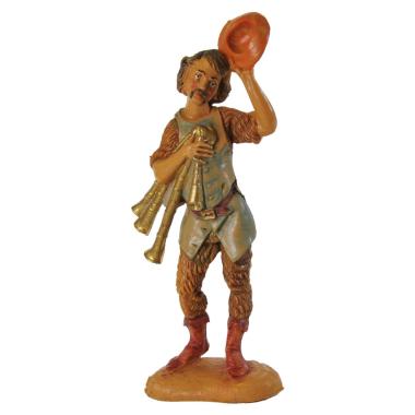 Statua cm.10 Pastore con Zampogna e Cappello | Fontanini
