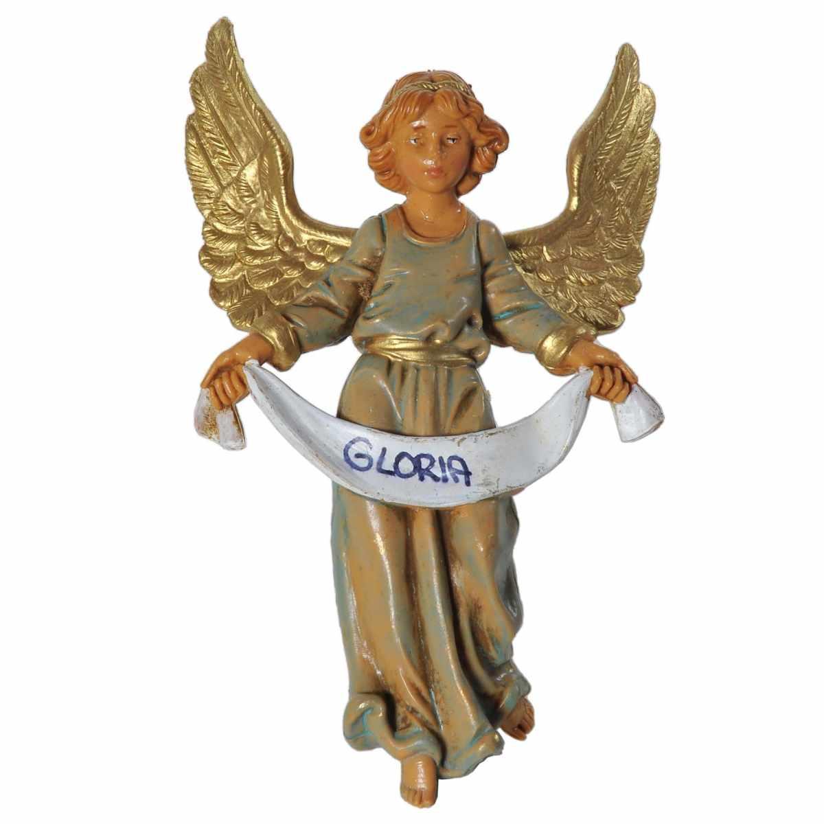 Statua cm.10 Angelo da Appendere con Abito Verde cm.6x2xH10 | Fontanini